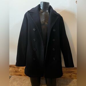 GAP Men's Classic Black fully lined and insulated wool  Pea Coat sz small Bundle